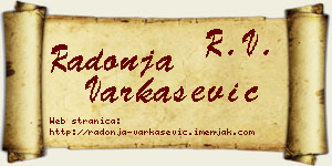 Radonja Varkašević vizit kartica